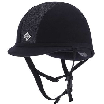 Casque d'équitation YR8 Scintillant Bleu Marine/Bleu Marine