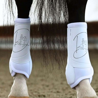 Guêtres de dressage arrière velcro Absolute Blanc