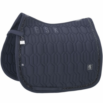 Tapis de selle dressage Softshell Jewel Classic Sports Bleu Marine