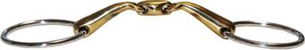 Anatomique mors double brisure avec anneaux mobiles