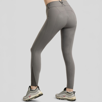 Culotte d'équitation MoZida Refined Gun Metal Crystals Full Grip Gris