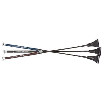 Fouet d'équitation en nylon noir