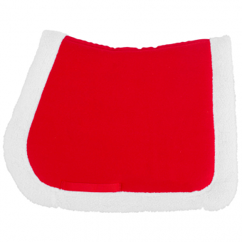 Tapis de selle mixte Christmas rouge/blanc