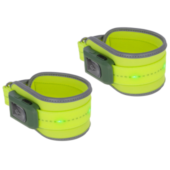 Réflecteurs de jambe High-Visibility LED 2-pack Jaune