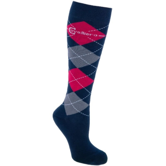 Chaussettes d'équitation Brescia Bleu marine/Rose