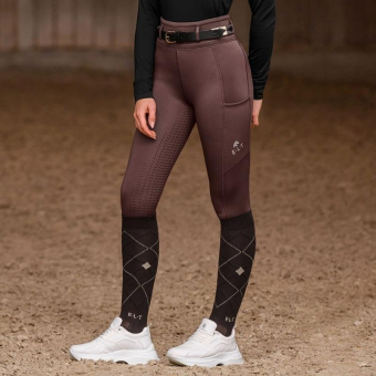 Legging d'équitation Ella Full Grip Marron