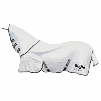 Couverture anti-mouches RugBe SuperFly avec Encolure Amovible Blanc