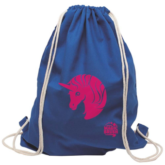 Drawstring Bag Unicorn Bleu