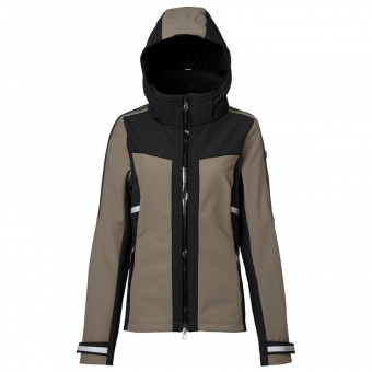 Veste d’Équitation Jen Softshell Beige/Noir
