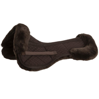 Amortisseur de correction avec bord Sheepskin Showjump Marron
