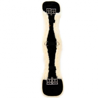 Sangle de dressage en peau de mouton noir