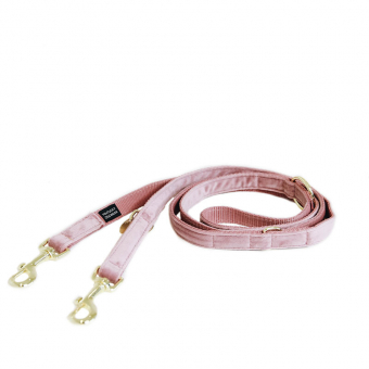 Laisse en velours 2m Rose ancien