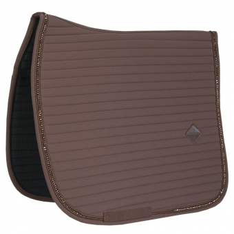 Tapis de selle dressage Pearls Marron