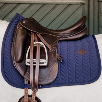 Tapis de selle dressage Fishbone Bleu Marine