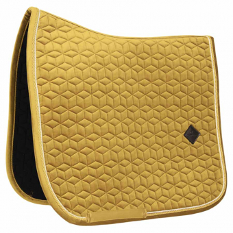 Tapis de selle dressage Velvet Moutarde