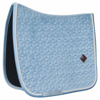 Tapis de selle dressage Velvet Bleu Clair
