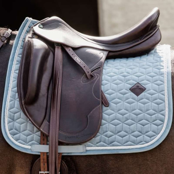 Tapis de selle dressage Velvet Bleu Clair