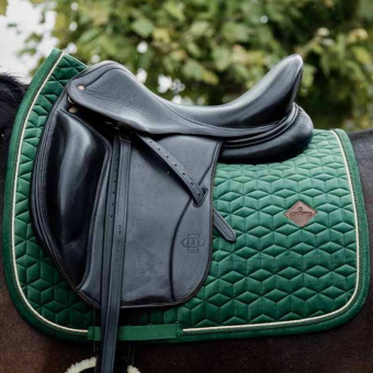 Tapis de selle de dressage Velvet Vert Foncé