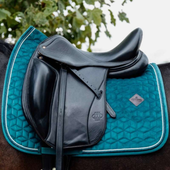 Tapis de selle de dressage Velvet Vert émeraude