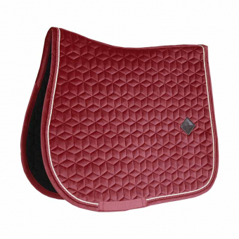 Tapis de selle Velours Rouge vineux  
