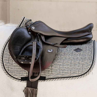 Tapis de selle Pied-de-Poule Marron