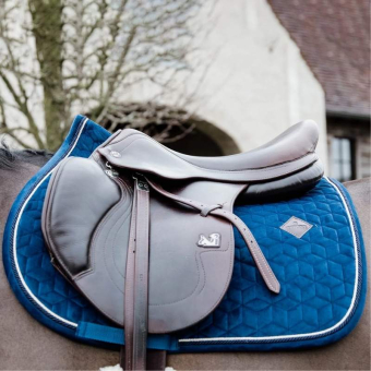 Tapis de selle Basique Velours Bleu Marine