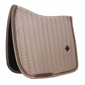 Tapis de selle de dressage Velvet Perles Beige