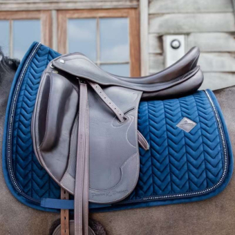Tapis de selle de dressage Velvet Perles Bleu Marine