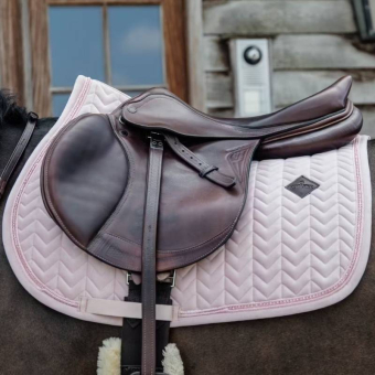 Tapis de selle Velours Perles Rose  