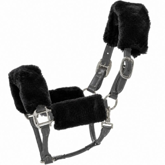 Ensemble peau de mouton pour licol Noir