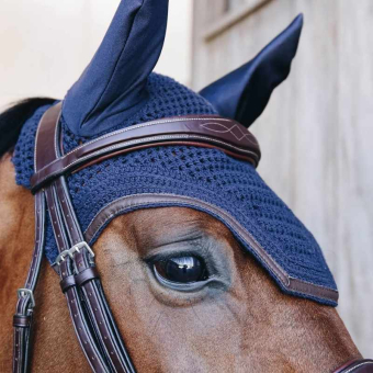 Bonnet Wellington Leather Bleu Marine