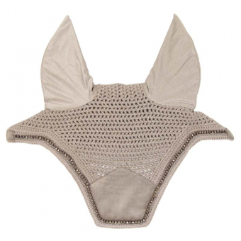 Bonnet Wellington Velours Perles Beige