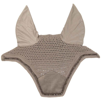 Bonnet Wellington Velours Perles Beige