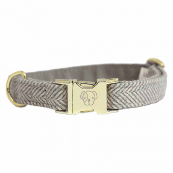 Collier pour chien en Laine Beige 