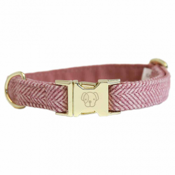 Collier pour chien en Laine Rose 