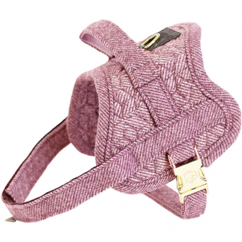 Harnais pour chien en laine rose 