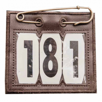 Étiquette numérotée PVC Safety Pin Marron