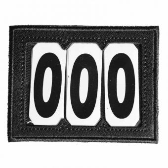 Étiquette numérotée PVC Velcro 3 Numbers Noir