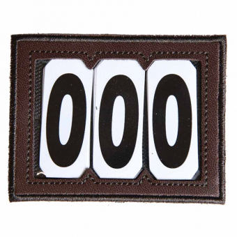 Étiquette numérotée PVC Velcro 3 Numbers Marron