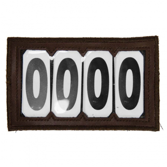 Étiquette numérotée PVC Velcro 4 Numbers Marron