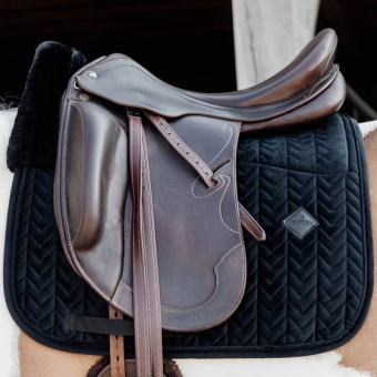 Tapis de selle dressage Skin Friendly Velvet Noir