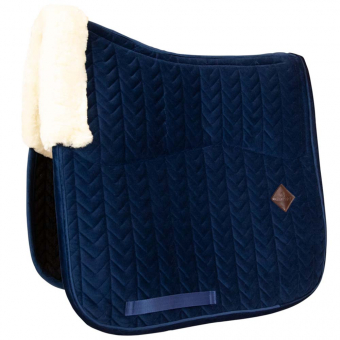 Tapis de selle dressage Skin Friendly Velvet Bleu Marine