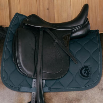 Tapis de selle dressage Wave 3D Logo Vert