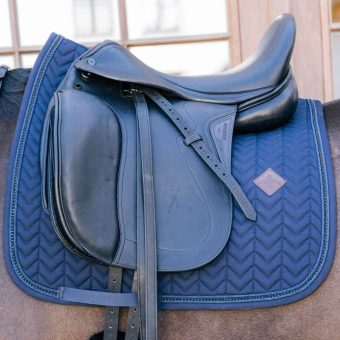 Tapis de selle dressage Metal Chain Bleu Marine