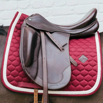 Tapis de selle dressage Plaited Cord Bordeaux