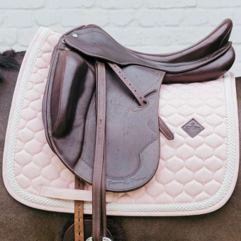 Tapis de selle dressage Plaited Cord Rose pâle
