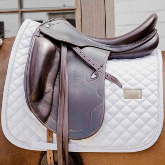 Tapis de selle dressage Diamond Rope Blanc