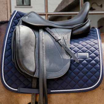 Tapis de selle dressage Diamond Rope Bleu Marine