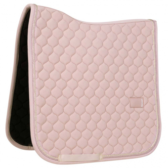 Tapis de selle dressage Onion Quilt Rubber Logo Vieux Rose