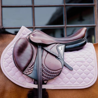 Tapis de selle Onion Quilt Rubber Logo Rose pâle